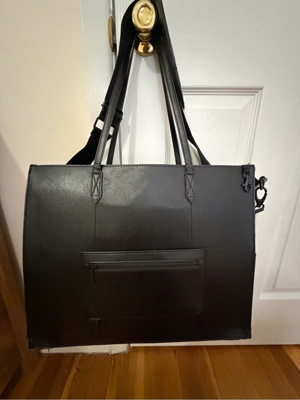 BEIS Black Large Work Tote with Detachable Shoulder Strap - Picture 7 of 7